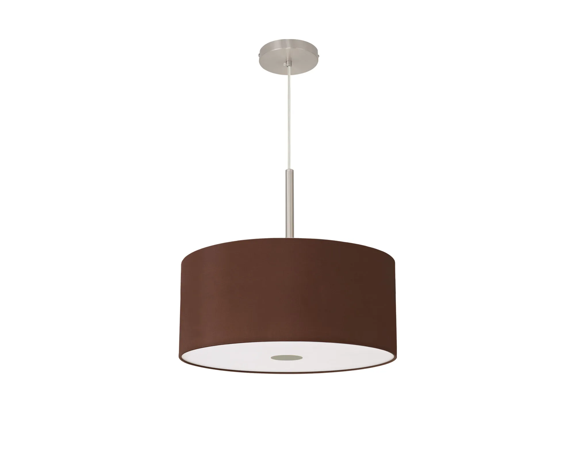 Baymont 40cm Pendant 1 Light Satin Nickel, Raw Cocoa/Grecian Bronze, Frosted Diffuser DK0298  Deco Baymont SN RC